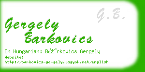 gergely barkovics business card
